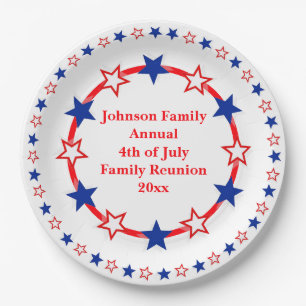 Customizable Patriotic Party Essentials Paper Plate