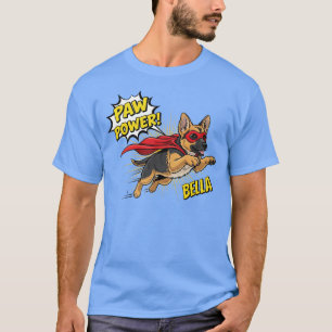 Customizable Paw Power German Shepherd T-Shirt