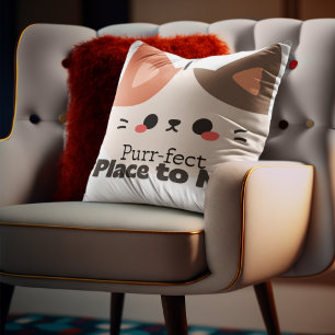 Customizable Perfect Place to Nap Cat Cushion