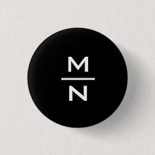 Customizable personal monogram 3 cm round badge