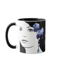 Customizable personalized blue iris flowers
