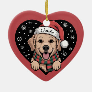 Customizable Pet Name Christmas Ceramic Tree Decoration