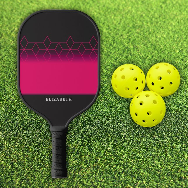 Customizable Pink Diamond Pattern Pickleball Pickleball Paddle (Creator Uploaded)