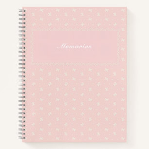 Customizable Pink Lace Notebook