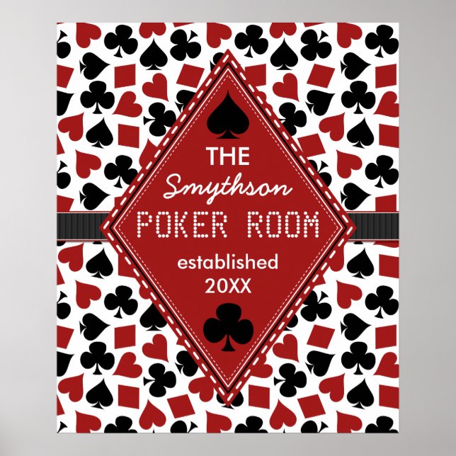 Customizable Poker Room Casino Poster (Front)
