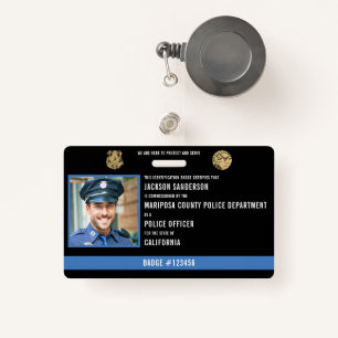 Customizable Police Department Law Enforcement ID ID Badge