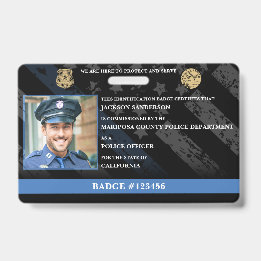 Customizable Police Officer Law Enforcement ID Badge