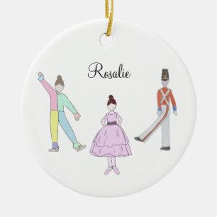 Customizable  Polichinelle/Soldier/Party Girl Ceramic Tree Decoration