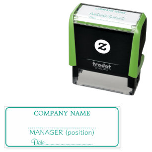 Customizable Position Signature Date Corporate Self-inking Stamp
