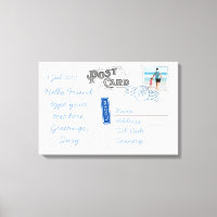 Customizable Postcard Backside Canvas