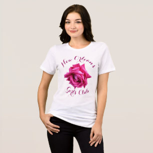 Customizable pretty hot pink rose floral T-shirt Tri-Blend Shirt