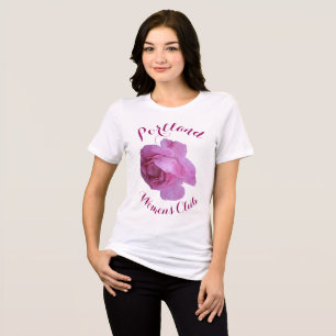 Customizable pretty pink rose girly floral T-shirt Tri-Blend Shirt