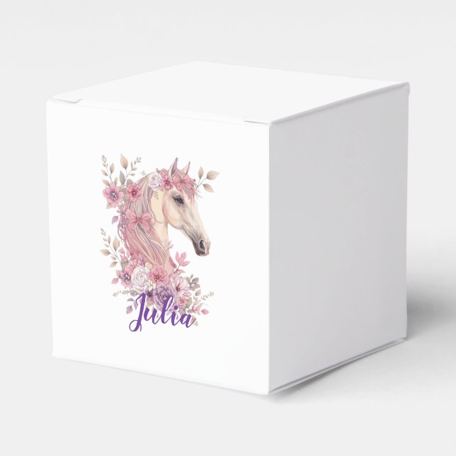Customizable Pretty Ponies and Petals Favour Box (Front Side)