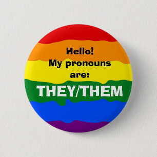 Customizable Pronoun 6 Cm Round Badge