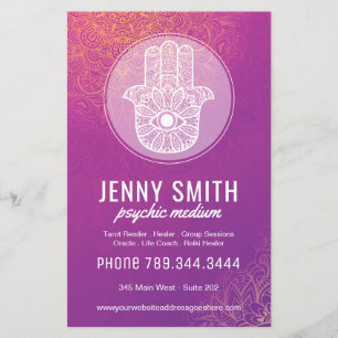 Customizable Psychic Medium Hamsa Flyer