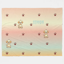 Customizable Puppy-Themed Fleece Blanket** 🐶💖  