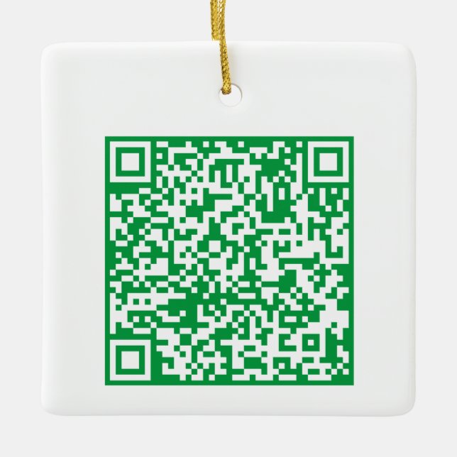 Customizable QR code Double Sided Two Code Ceramic Ornament (Front)