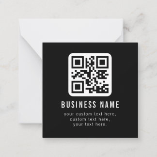 Customizable QR Code & Editable Text Design Card