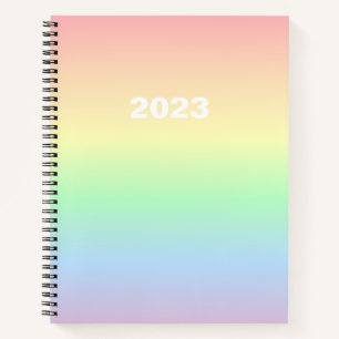 Customizable Rainbow with Pastel Colors Notebook