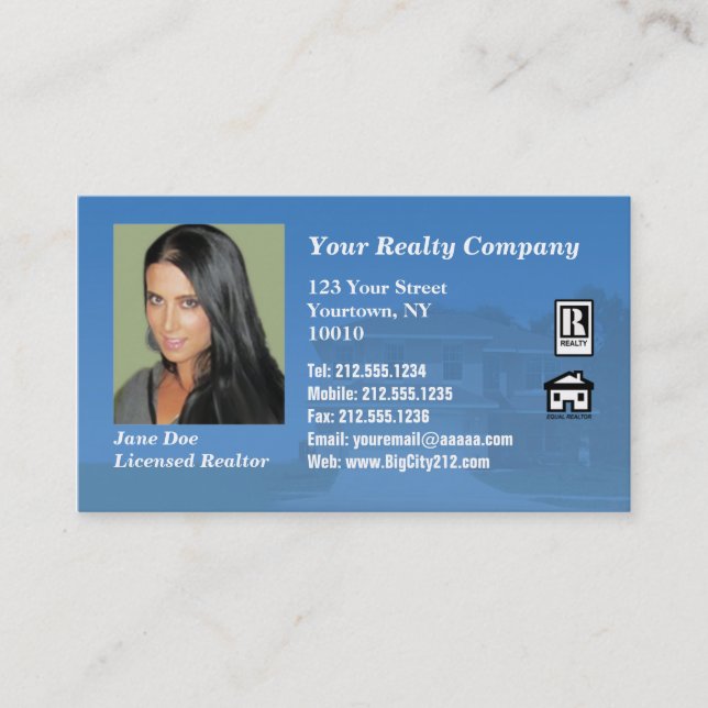 CUSTOMIZABLE Realtor BC Business Card (Front)