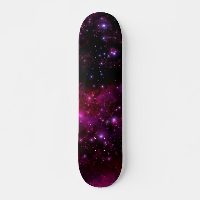 Customizable Red/Pink Galaxy Skateboard (Front)