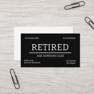 CUSTOMIZABLE: RETIRED BUSINESS CARDS