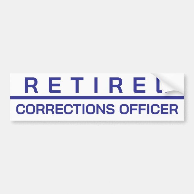 CUSTOMIZABLE  Retired Corrections Officer Sticker (Front)