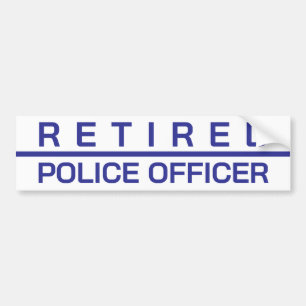 CUSTOMIZABLE  Retired Police Bumper Sticker