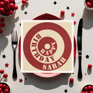 Customizable Retro Vinyl Sleeve Paper Napkins