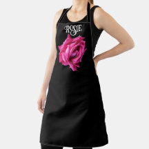 Customizable Rosie name hot pink rose floral boho