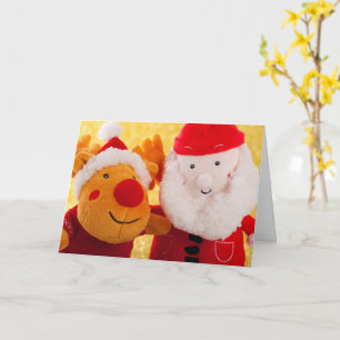 CUSTOMIZABLE SANTA XMAS RUDOLPH CARD