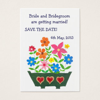 Customizable Save the Date Card, Windowbox
