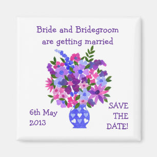 Customizable Save the Date Magnet, Bouquet Magnet