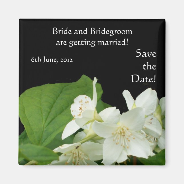 Customizable Save the Date Magnet, Mock Orange Magnet (Front)