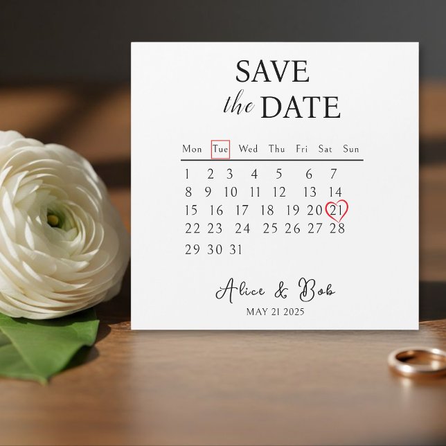 Customizable Save the Date, Magnetic Card  (Creator Uploaded)