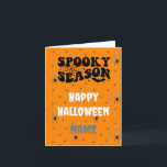 Customizable Scary Spider Halloween designed Card<br><div class="desc">This scary Halloween spider design greeting card can be personalized for that special person on Halloween holiday. If you like this design, check out the large range of products in my store. If you would like to make this more personalized, please message me and I will be happy to assist....</div>