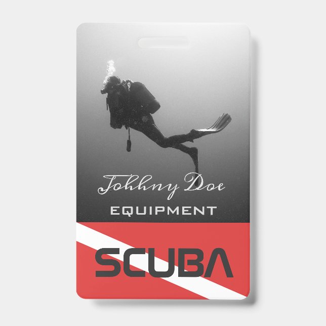 CUSTOMIZABLE SCUBA DIVERS ID BADGE (Front)