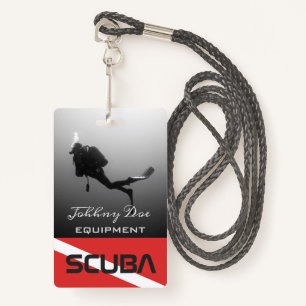 CUSTOMIZABLE SCUBA DIVERS ID BADGE