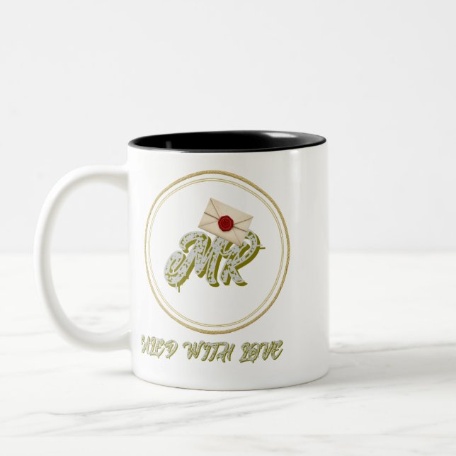 Customizable Sealed With Love – MR Monogram Mug (Left)