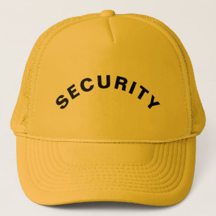 Customizable SECURITY Text Statement Yellow Trucker Hat