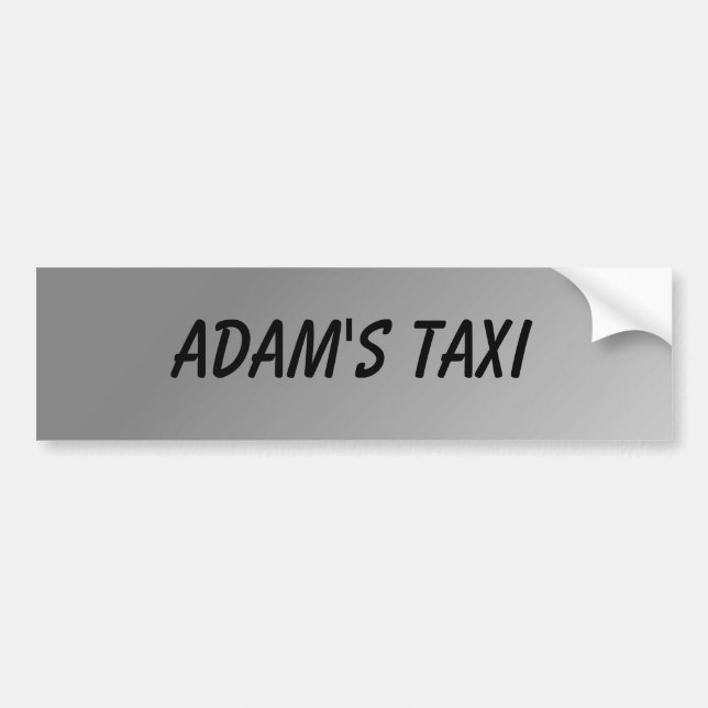 CUSTOMIZABLE (Silver Background) Bumper Sticker (Front)
