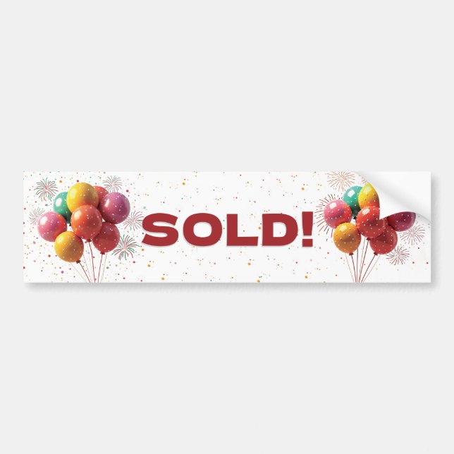 CUSTOMIZABLE SOLD! Realtor Outdoor Sticker (Front)