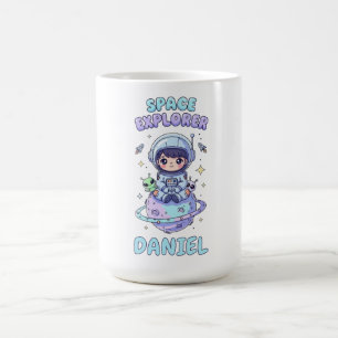 Customizable Space Explorer Kawaii Coffee Mug