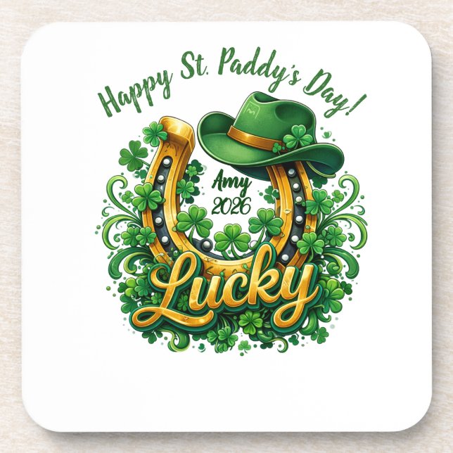 Customizable St. Patrick's Day Coaster (Front)