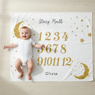 Customizable Starry Month Milestone Tapestry