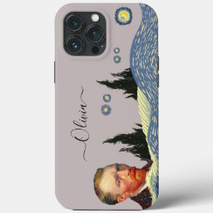 Customizable Starry Night Oil Painting editable iPhone 13 Pro Max Case