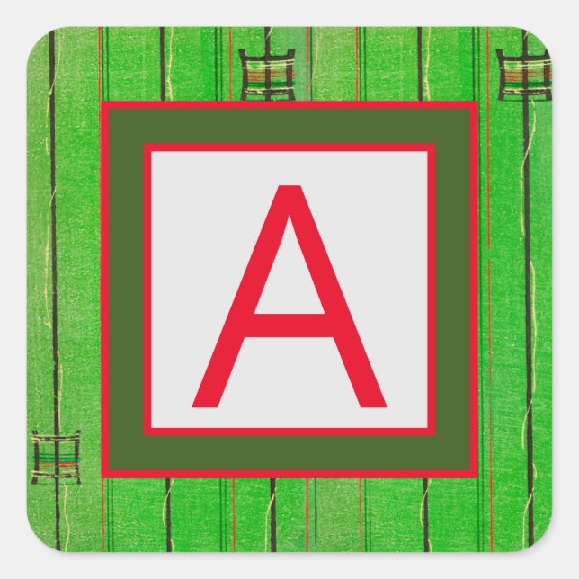 CUSTOMIZABLE STICKER MONOGRAM ENVELOPE SEAL (Front)