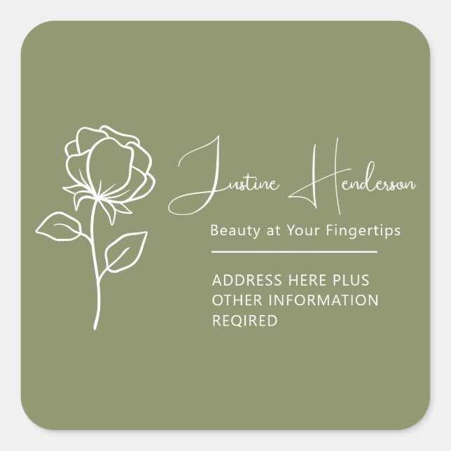 Customizable stickers  –Flowers or skincare (Front)