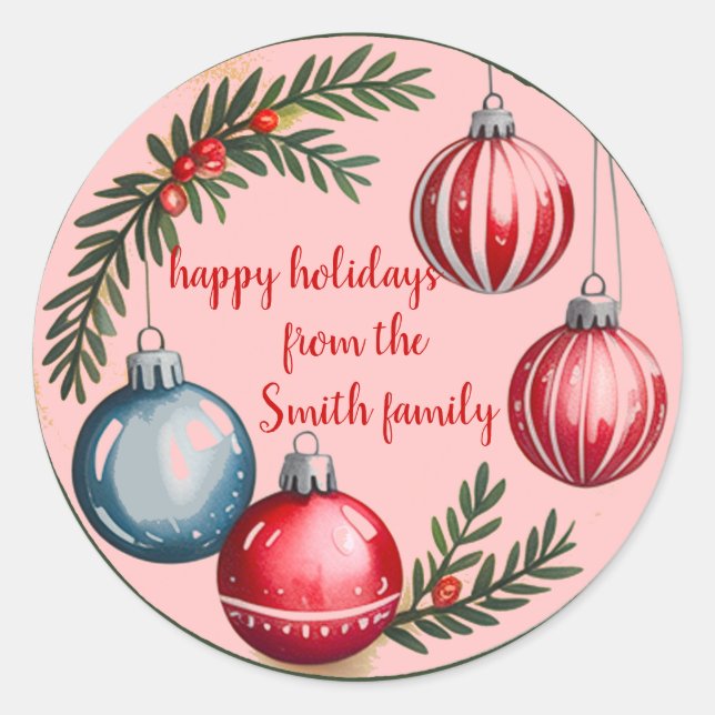 Customizable Stickers for Holiday Packages  (Front)