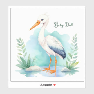 Customizable Stork Nursery set Baby doll